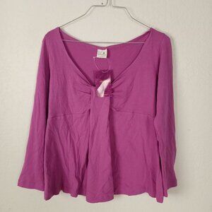 Marigold Fair trade Clothing New Tie front detail blouse Top M Pink‎ NEW